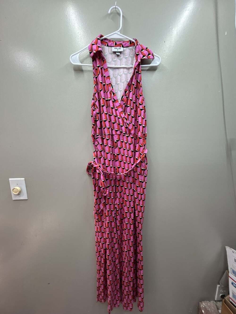 Diane von Furstenberg for Target Geometric Print Wrap Jumpsuit Size L